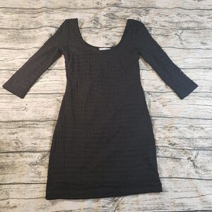 Speechless Women's Black Scoop Neck Bodycon Dress